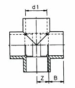 PVC-Kreuzstück 20 bis 110 mm