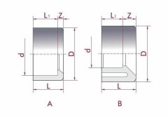 PVC-Reduktion von 63 auf 32 mm bis 125 auf 110 mm