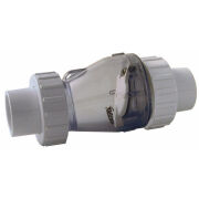 Transparentes Rückschlagventil 63 mm mit Feder