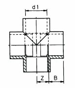 PVC-Kreuzstück 75 mm