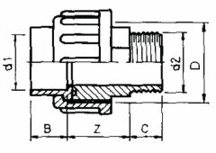 PVC Kupplung 63 mm x 2"