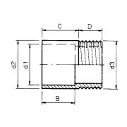 Übergangsmuffennippel 25 bis 110 mm (aus Rohr...