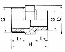 PVC-Reduziernippel von 1/2" bis 2" Außengewinde