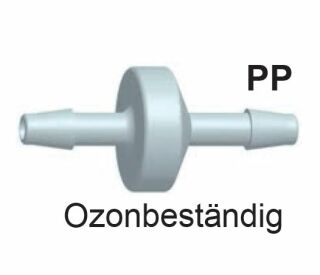 PP Rückschlagventil von 4 bis 12 mm (Ozonbeständig)